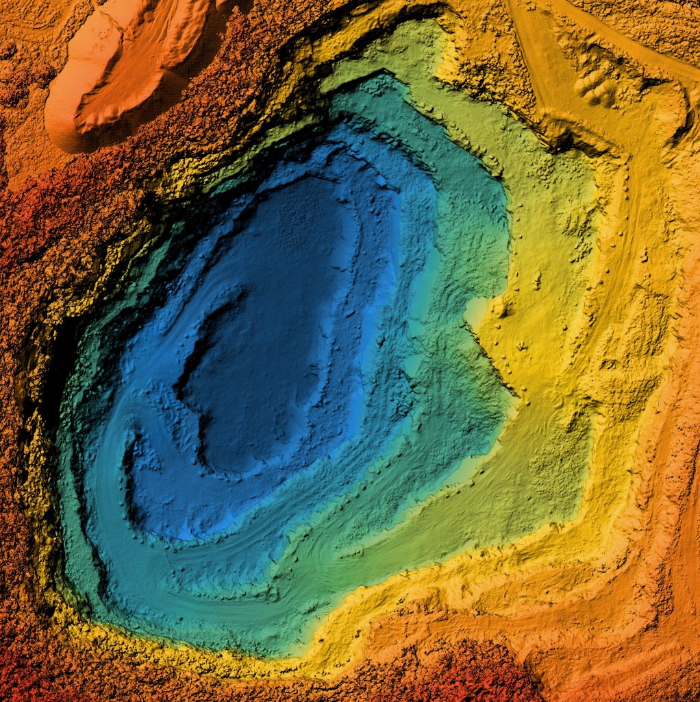 3D map of an open pit mine from drone data